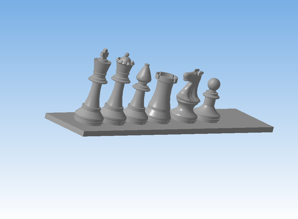 3-D проектирование шахматных фигур